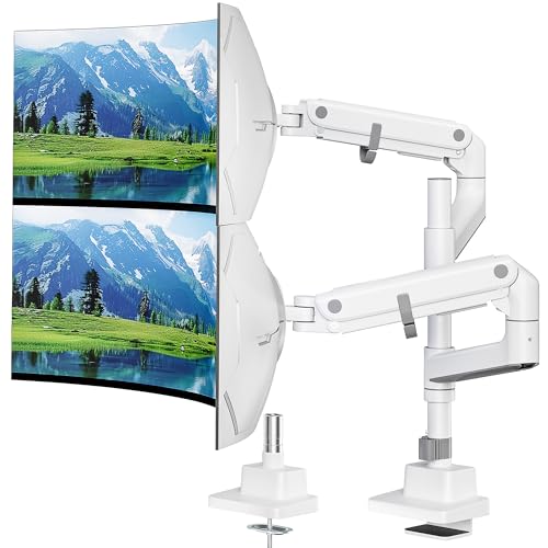 MonTEK Dual Monitor Arm – Heavy-Duty Gas Spring Mount For Up To 57" Screens, 59.4 Lbs Each
