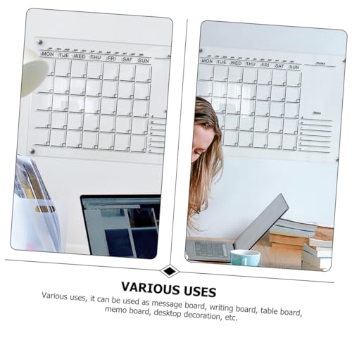 Tableau mémo acrylique transparent SHINEOFI pour le bureau - 4