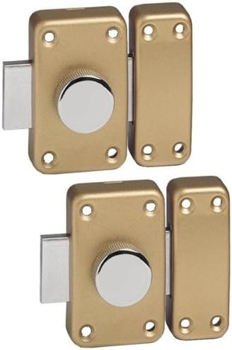 Bricard 1211 - Set of 2 eco Locks with a Button - 45 mm - Half Opening - 4 Keys