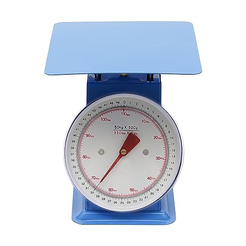 Industrial Dial Scale Max. Weight Capacity 110Lbs, Heavy Duty Portion Control Mechanical Kitchen and Food Scale Industrial Dial Scale for Kitchens, Restaurants, Food Markets, Bakeries
