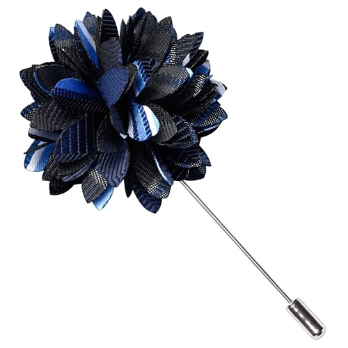 Image of GUSLESON 3.15 inch（8cm） Mens Stripe Tie and Lapel Pin Necktie Hankerchief Cufflinks Set for Men