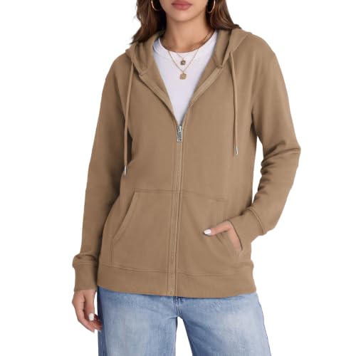 Image of Witsmile Zip Up Hoodie Women Oversized Sweatshirt Long Sleeve 2026 Fall Outfit Lightweight Jackets Workout Clothes
