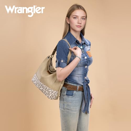 Image of Wrangler Hobo Bags for Women Vegan Leather Top Handle Shoulder Purses and Handbags
