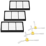 Repuestos: Este set de recambios de kwmobile incluye 3 cepillos laterales y 3 filtros, compatibles con las series 800 y 900 del robot aspirador Roomba de iRobot.