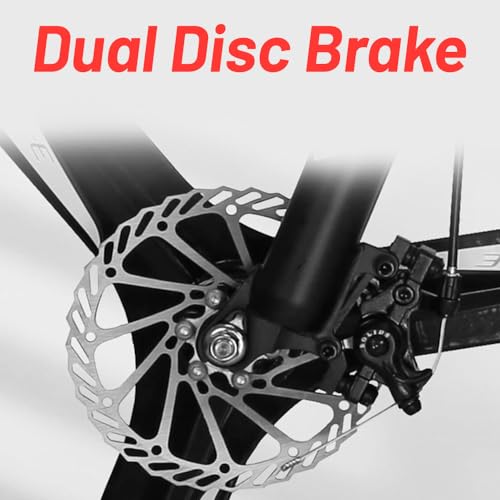 Image of Sunspeed Bicycle - Premium 21-Speed Mountain Bike with Dual Disc Brakes, Hydraulic Suspension, Carbon Steel Frame, and Alloy Rims | Ideal for Adventurous Rides, City Commutes, and Teenagers | Red