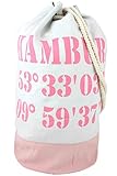 Material: 100% Baumwolle Sonia Originelli XL Seesack Hamburg Marinesack Bag Maritim Farbe Rosa
