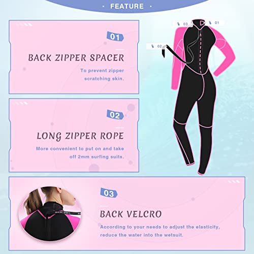 Flexel Womens Wetsuit Full Body 2Mm, Wet Suits For Women In Cold Water Plus Size, Neoprene Scuba Diving Suit Long Sleeve For Surfing Swimming Snorkeling #TOP4