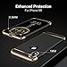 TORRAS Lock Series iPhone XR Case, 3-in-1 Luxury Hybrid Hard Plastic with Gold Trim Matte Finish Slim Thin Phone Case for iPhone XR 6.1 inches, Black