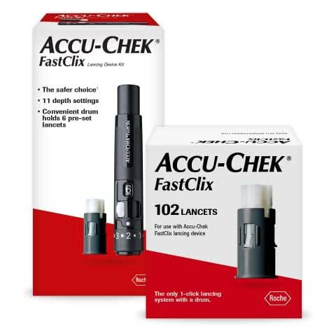 Accu-Chek FastClix Diabetes Lancing Device and 108 FastClix Lancets for Diabetic Blood Glucose Testing (Packaging May Vary) Cover