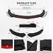 KEEPDSGN Universal Front Bumper Lip Splitter Front Spoiler for Car Red Trim Gloss Black + 86.6