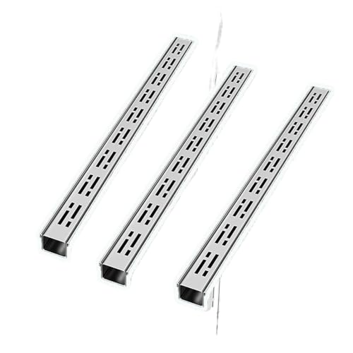 Canal de desagüe de acero inoxidable 304 duradero para zanjas y patios de 7x3cm