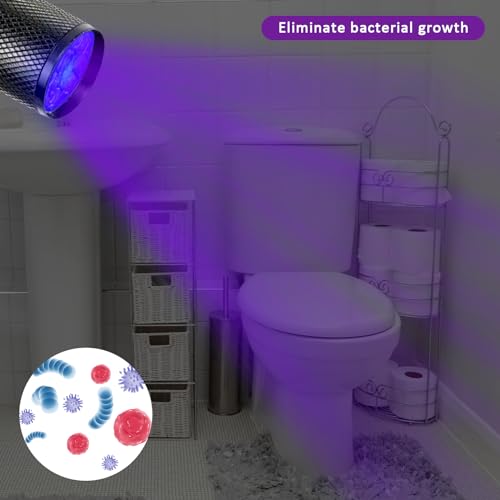 MEGYAD 8 Stück UV Taschenlampe: Schwarzlicht Taschenlampe mit 9 LEDs, Mini UV Lampe Schwarzlichtlampe Mini UV Lampe Ultraviolettes Licht für Unechte Banknoten Urin von Hunde und Andere Haustiere