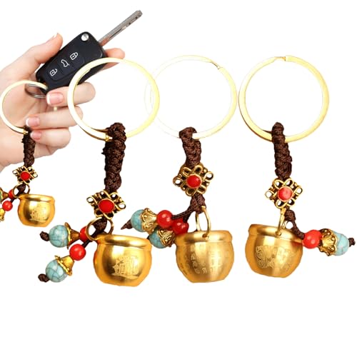 Puwaiio Portachiavi vintage – Portachiavi portafortuna con ciondolo per borsa, per uomini, padri, madri, bambini, ragazzi