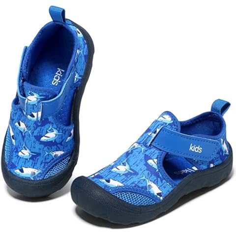 STQ KIDS Toddler Water Shoes for Kids Sandals Quick Dry Cute for Pool Swim Summer 5 US Toddler Blue Cover