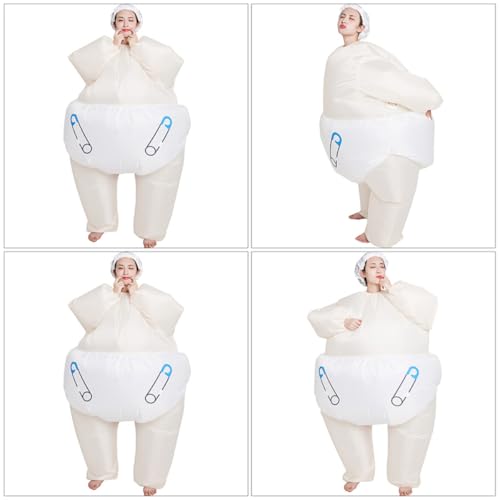 Costume gonflable en polyester PU beige résistant pour adulte - 5