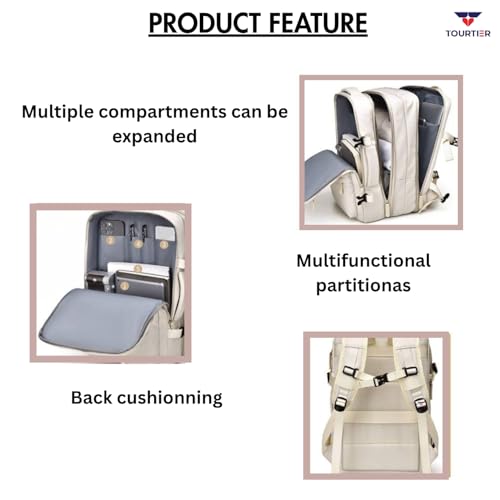 Image of Expandable Laptop Backpack with USB Charging Port, 15.6-Inch Travel & College Bag for Men & Women