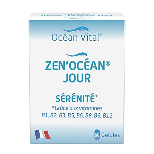 Phytosud Zen Océan Jour - Anti Stress - Vitamines B & Hydrolysat de Protéines - Complément Alimentaire Naturel Sérénité - 60Gélules