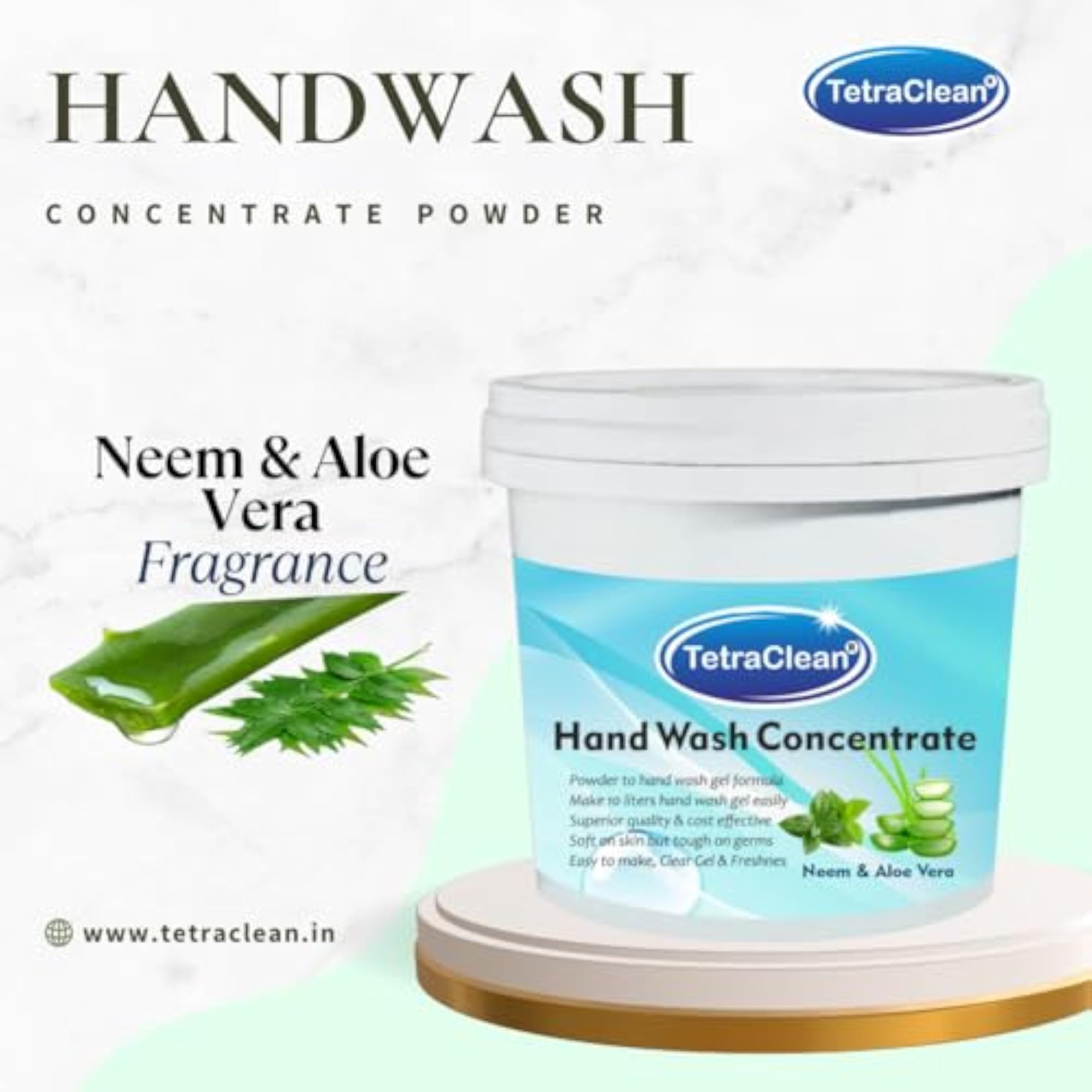Hand Wash Concentrate Powder 500g, Aloe Vera & Neem