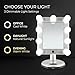 Zadro Melrose LED Variable 3-Color Lighted Dual-Sided 5X/1X Magnification Bluetooth Vanity Beauty Makeup Hollywood-Style Mirror, Satin Nickel