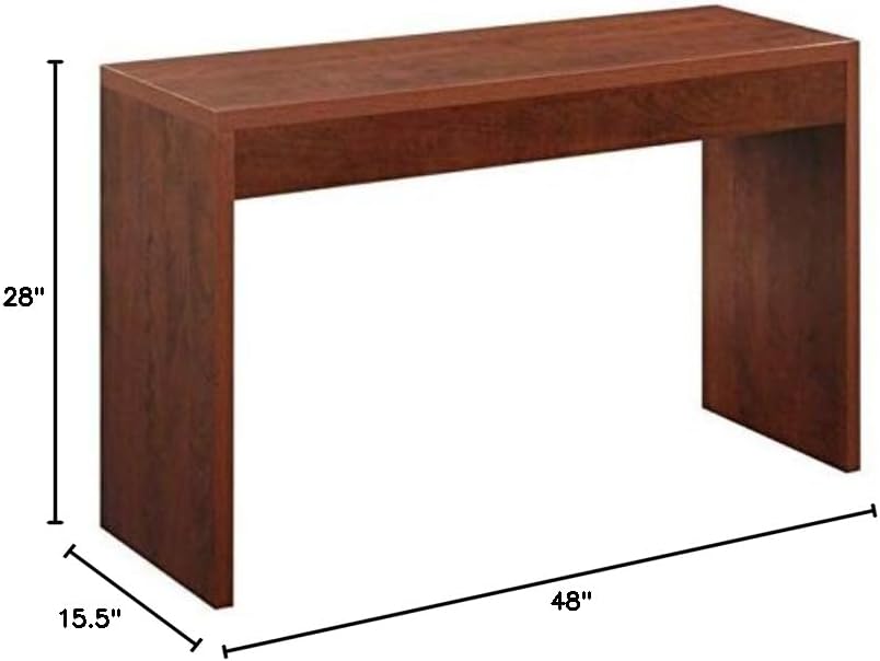 Pemberly Row Hall Console Table, 48 in x 15.5 in x 28 in, Espresso Woodgrain Finish, Modern Entryway or Living Room Table, Stylish and Functional Furniture Piece