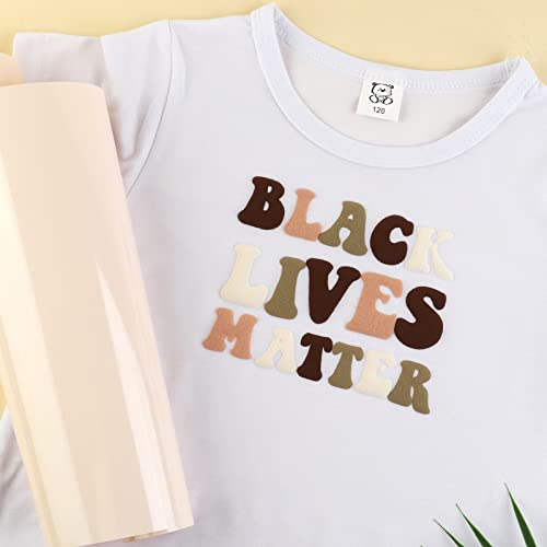 Tintnut Puff Vinyl Heat Transfer - 10Inches X 6Ft 3D Ivory Puff Htv Roll Heat Transfer Vinyl Foaming Colorful Puffy Iron On Vinyl For T-Shirts Diy Compatible With Cricut Or Silhoutte Cameo #TOP3