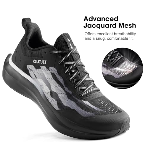 Image of Men's Road Running Shoes Lightweight Cushioning Athletic Walking Sneakers - Comfortable Non Slip Jogging Outdoor Gym Workout Tennis Shoes Active5K