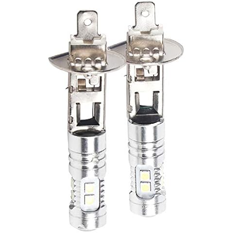 Ymiko H1 LED 6000K Headlight Bulbs, 2pcs 100W 1800 LM Super White Bright H1 Headlight Bulbs Kit Compatible with Fog Driving Light Headlight Daytime Running Light DRL Cover