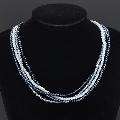 Noessla Multi-layer Crystals Beaded Choker Necklace for Women Colorful Boho Statement Necklace Trendy Costume Party Jewelry Mothers day Gifts for Mom2