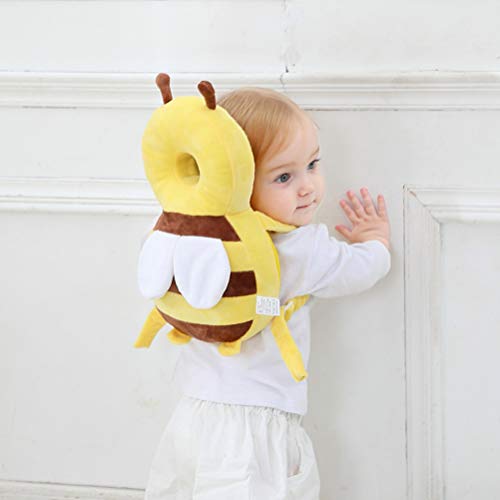 Feidoog Baby Head Protector Cushion Backpack With 3 Baby Knee Pads For Walking & Crawling,Bee thumb #6
