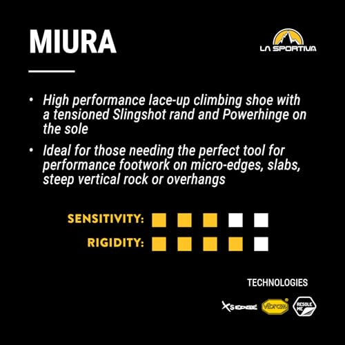 La Sportiva Mens Miura Performance Rock Climbing Shoes 7