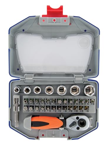Juego TORSIÓN 34 Pcs TIVOLY para evitar tornillos rotos con mango de trinquete 5