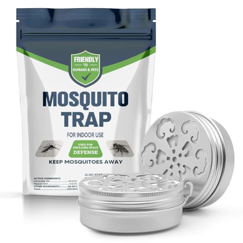 OZAFDF Repelente Mosquitos,Mejor que la Trampa Mosquitos Ultrasónica,Atrapa Eficazmente Mosquito,Protección Contra las Picaduras de Mosquitos, Extractos Naturales, para Camping,Hogar,Picnic,Terraza-2P