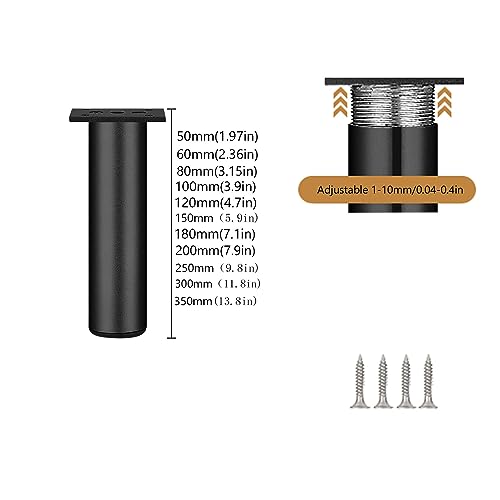 Patas de sofá regulables de aluminio para nivelar armarios y muebles 3
