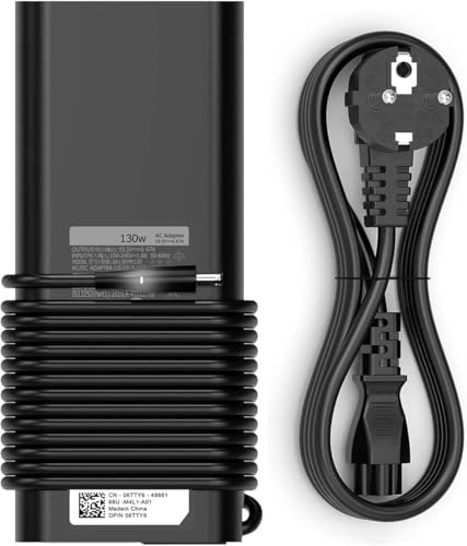 Specifiche: ingresso: 100 – 240 V, 50 – 60 Hz; uscita: 19,5 V 6,67 A 130 W; dimensioni connettore: 4,5 x 3,0 mm (si prega di notare: l'interfaccia è di 4,5 x 3,0 mm, non compatibile con USB-C e 7,4 x 5,0 mm)