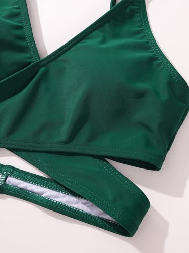 Girl's 3 Piece Bikini Swimsuits Printed Bathing Suit Adjustable Shoulder Straps with Cover Up3