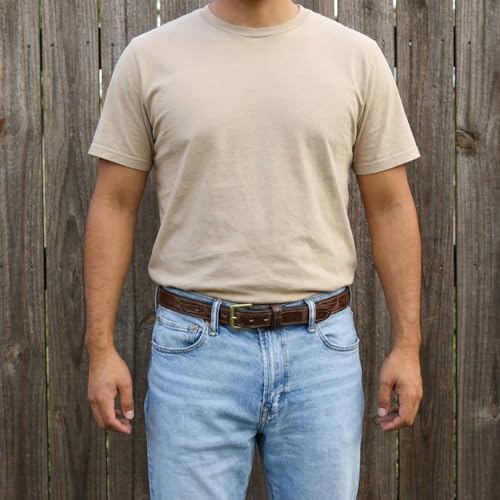 Image of Yoder Leather Company Genuine Handmade Eel Skin Leather Belt