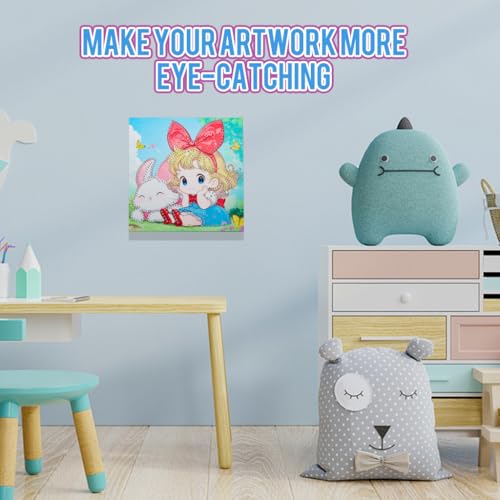 Image of PATPAT Diamond Art Kits with Pearl for Kids, DIY Cute Stitch Diamond Painting Kit for Kids Crafting Activities, Creative Diamonds Artwork for Children's Art Projects and Family Fun Time