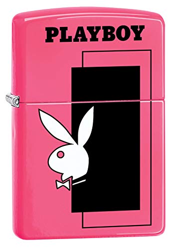 Zippo Playboy Pocket Lighter, Neon Pink, Neon Pink White Bunny Black Design, One Size (28886-CI400308)