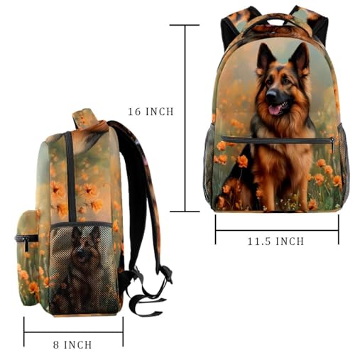 Sac à dos de voyage Campus imprimé berger allemand multicolore