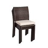 Atlantic Liberty 4-Piece Patio Stackable Chairs Set | High Quality Wicker |...