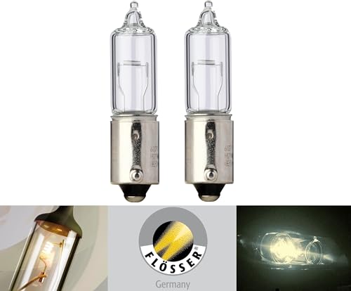 Flosser Incandescent BAY9s H21W 21W Stock 6021 12356 64136 DRL Reverse Back Up Brake Stop Turn Signal Light Bulbs Replacement (Pack of 2) Made in Germany by FL�SSER - Used condition - Image 2