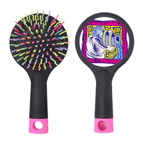 Brosse à cheveux démêlante à coussin d'air anti-nœuds avec gravure culture mexicaine