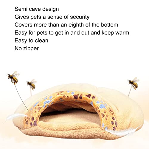 Saco de dormir com capuz e autoaquecimento para gatos Soft Cama aconchegante para animais de estimaç