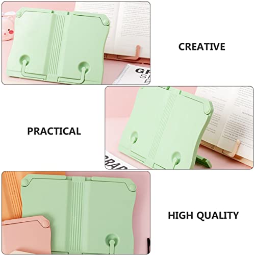 Operitacx 1Pc Metal Multi- Hands Music Page Free Green Textbook Recipe Light Home Recipes Holder Books Bookshelf Plastic Rack Adjustable Stand Organizer Documents Portable Children #TOP4