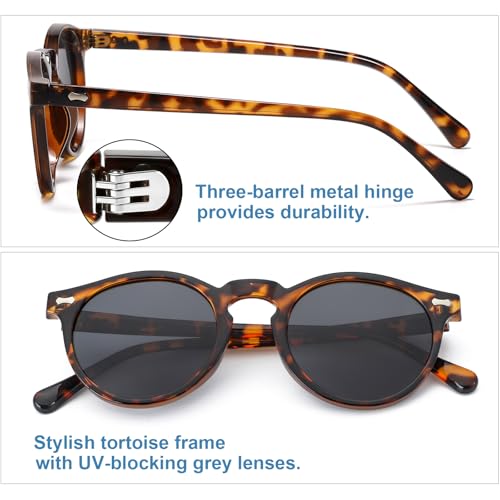 Image of Gleyemor Kids Polarized Cute Round Sunglasses for Kids Girls Boys Age 3-8