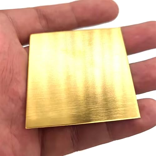 真鍮製のシート、 真鍮板箔 H62 0.1mm〜0.8mm厚 各種サイズ(0.2x100x100mm 1pc)