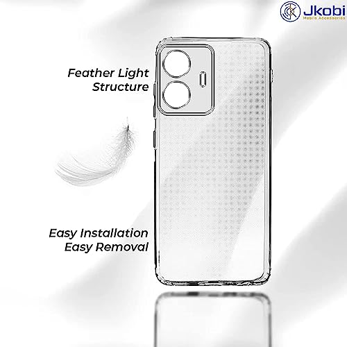 Image of Jkobi Back Cover for Vivo iQOO Z6 Lite 5G (Silicone Clear Shockproof Case with Camera Protection | Soft and Flexible | Transparent)