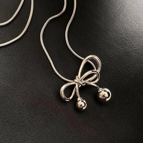 Pendentif élégant nœud scrub sur collier ajustable chaîne de clavicule - 3