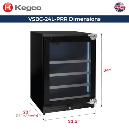 Image of Kegco 24 inch Wide Reserva Series Panel Ready Right Hinge Beverage Center