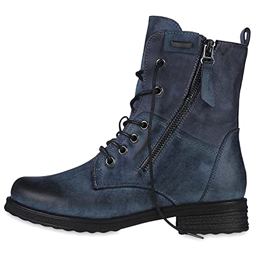 VAN HILL Damen Schnürstiefeletten Leicht Gefüttert Zipper Stiefeletten Blockabsatz Schnürer Schuhe 610440 Blau 39 VAN HILL Damen Schnürstiefeletten Leicht Gefüttert Zipper Stiefeletten Blockabsatz Schnürer Schuhe 610440 Blau 39